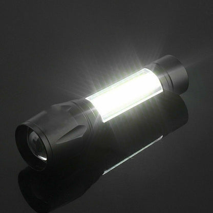 COB LED Mini Flashlight Torch Zoom - salelink.co.nz
