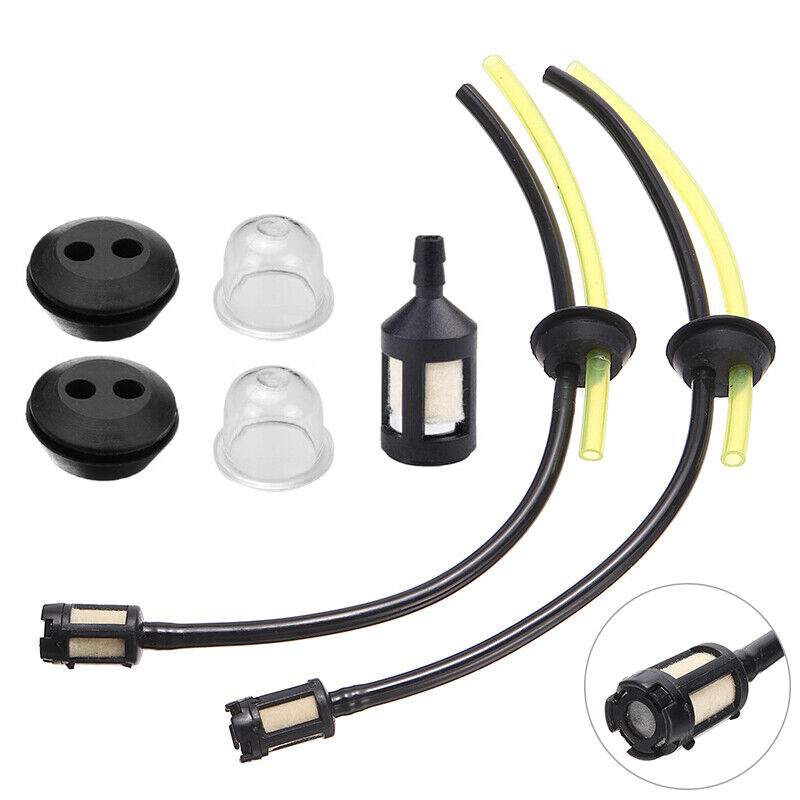 2 Set Whipper Snipper Line Trimmer Cutter Fuel Line Filter Hose Pipe Tank Kit - salelink.co.nz