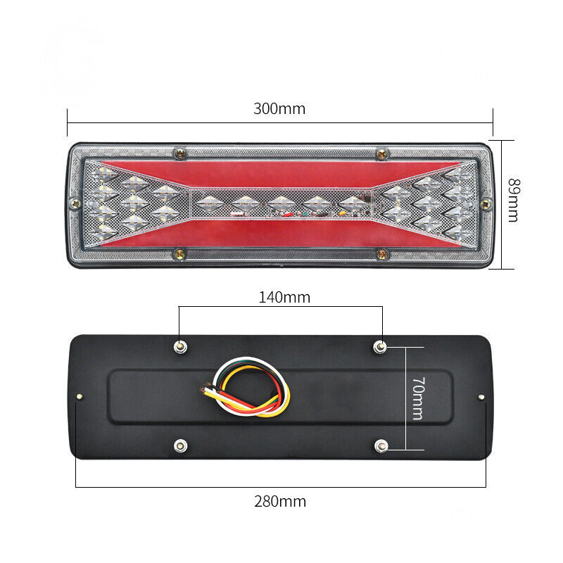 2x LED Trailer Lights Tail Lamp Stop Brake Dynamic Indicator 12V Taillight Pair - salelink.co.nz
