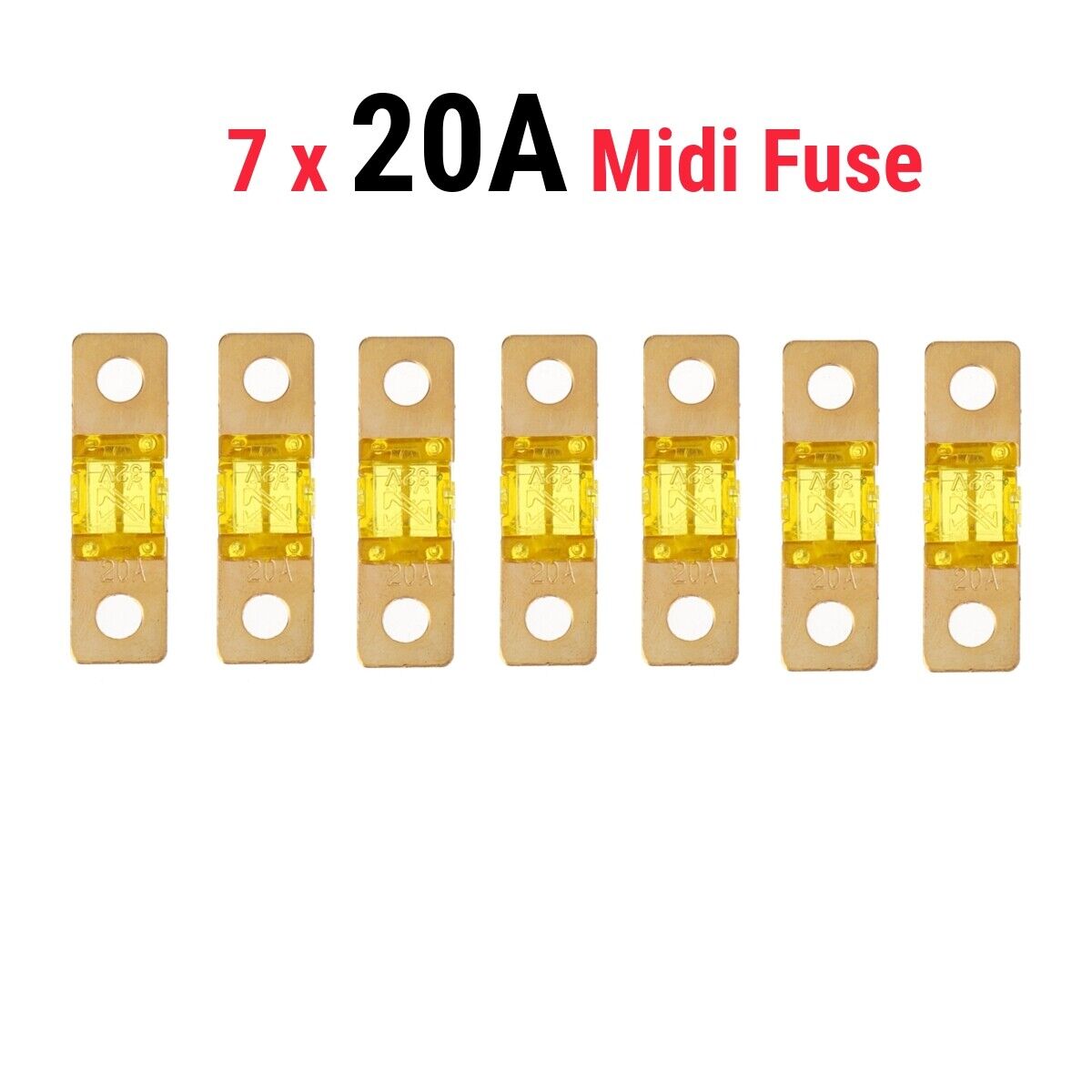 20A MIDI FUSE KIT 4 ANS Holder 7 x 20 AMP Fuses to suit Redarc BCDC Dual Battery - salelink.co.nz