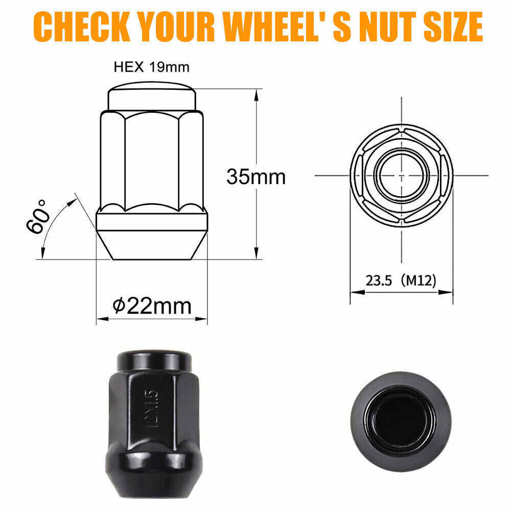 20PCS Wheel Nuts M12x1.5 - salelink.co.nz