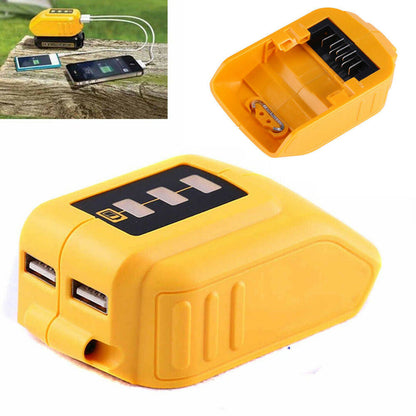 USB Phone Charger Adapter Li-ion Battery For Dewalt DCB090