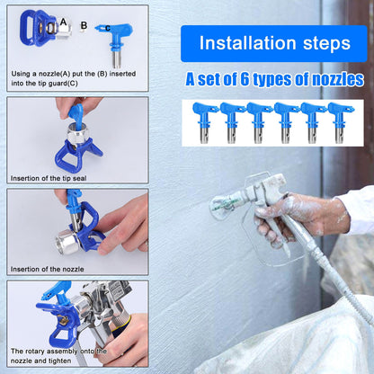 Airless Paint Sprayer Tips Spray Gun Nozzle Filters - salelink.co.nz
