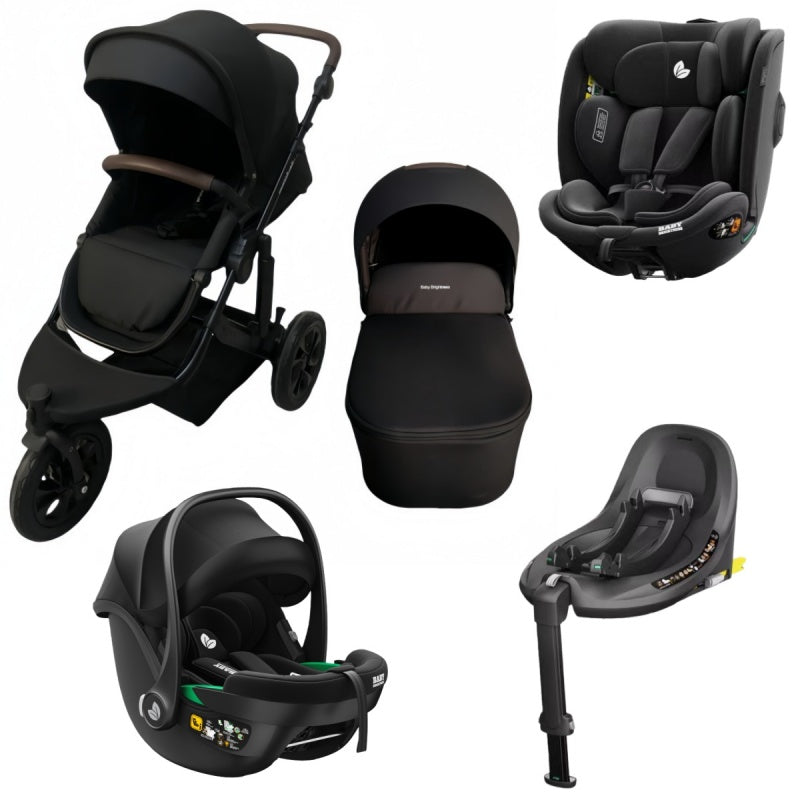 Pre-order Newborn Pram – EasyGo 1+ Three Wheel Stroller + Carrycot + Infant Capsule + 360 Car Seat and Rotating ISOFIX Base (