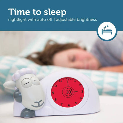 Sam has a nightlight with auto shut off and adjustable brightness.