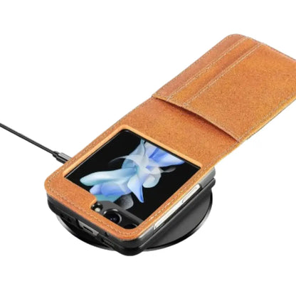 Samsung Z Flip Series Leather Bag Case