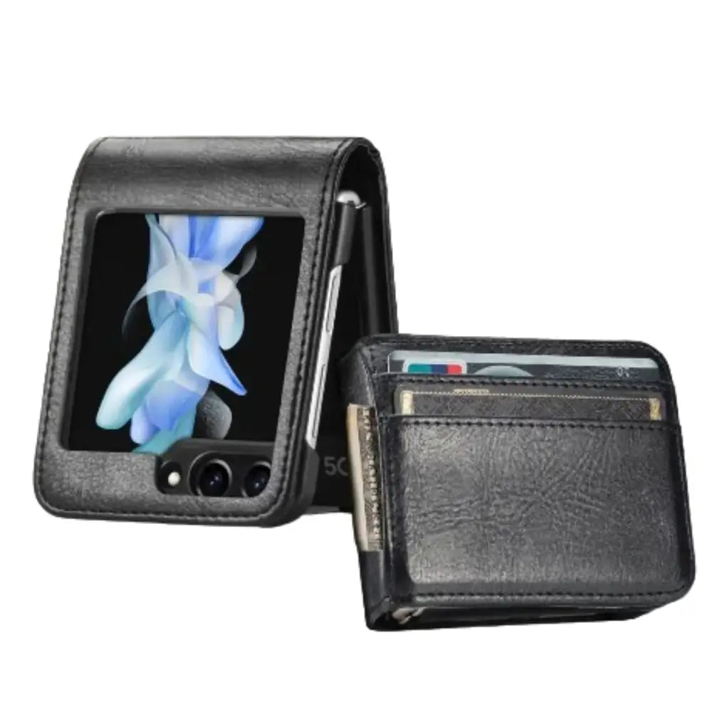 Samsung Z Flip Series Leather Bag Case