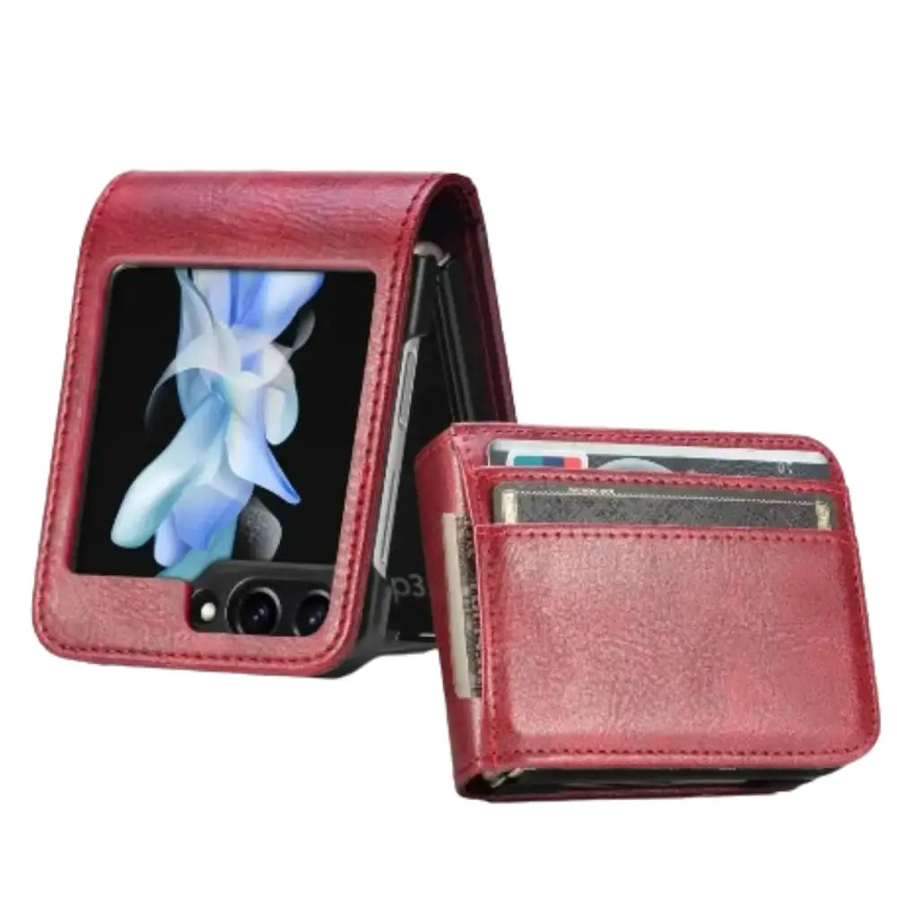 Samsung Z Flip Series Leather Bag Case