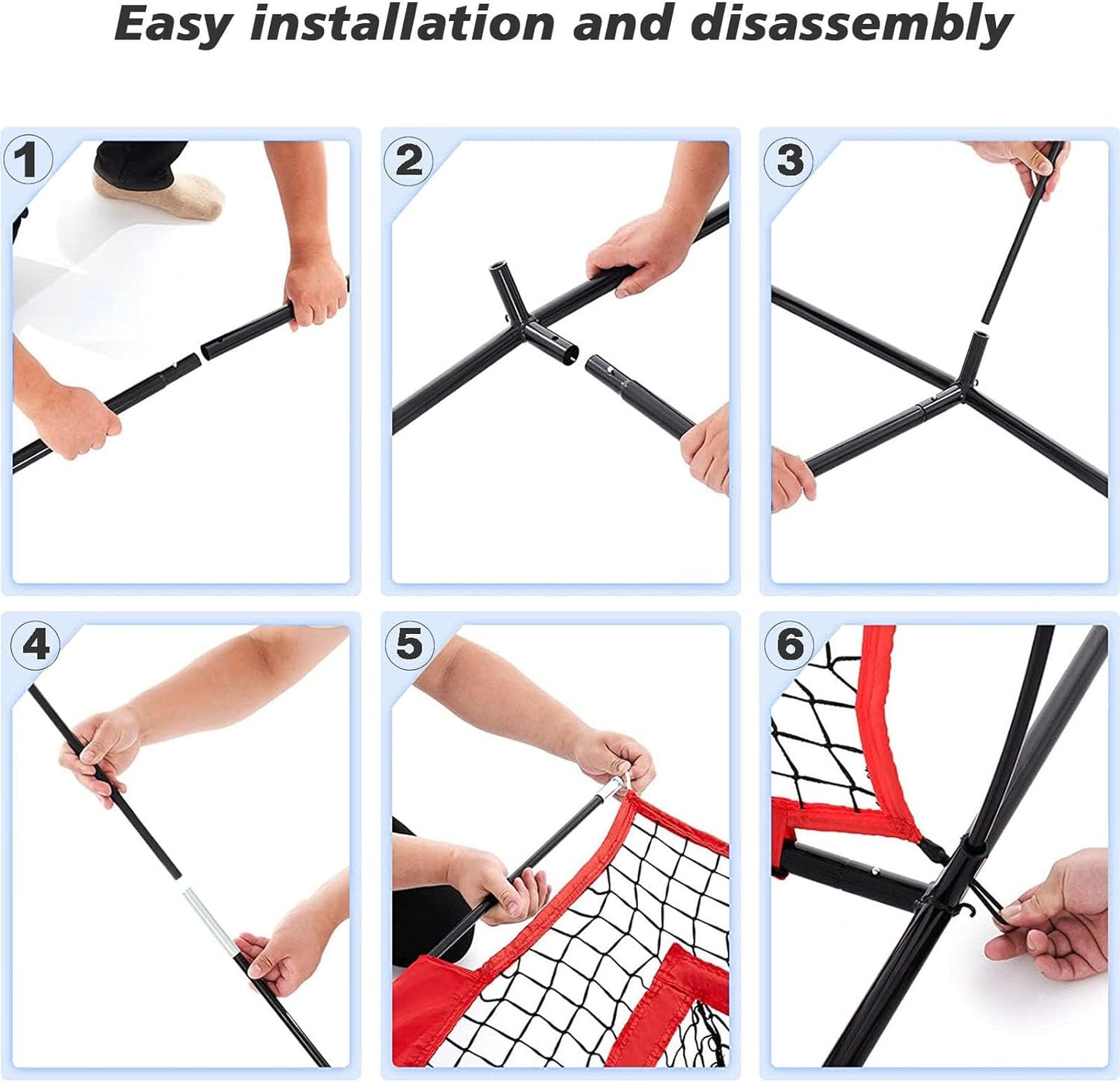 213x213cm Football Trainer Throwing Net for Improving QB Throwing Accuracy