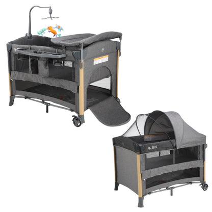 Baby Brightness 4 in 1  Baby Portacot Grey