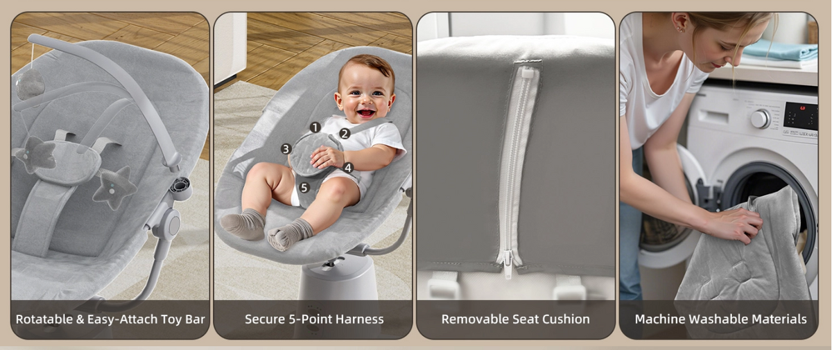 Pre-order Electric Baby Swing - Grey