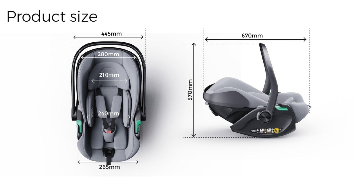 Pre-order Skyra 2-in-1 Newborn Pram & Bassinet Stroller and Reclining Car Seat (Grey) - image 41