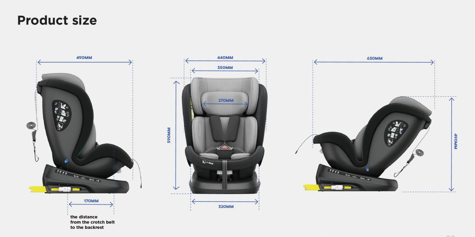 Pre-order 360° Rotating Baby Car Seat – Baby Brightness ShieldMax Plus Blue - image 16