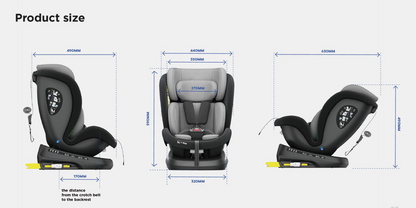 360° Rotating Baby Car Seat – Baby Brightness ShieldMax Plus Grey