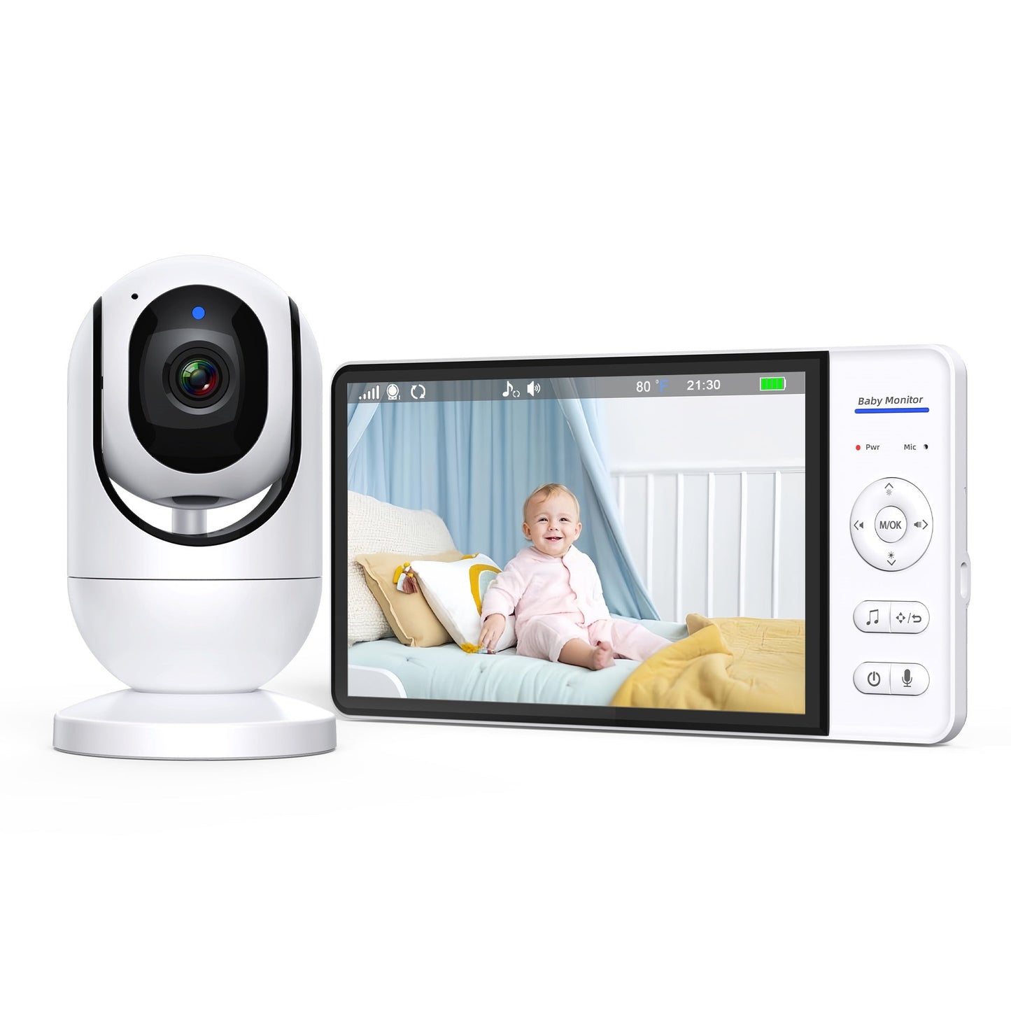 7”LCD HD Pan & Tilt Infrared Night Vision Baby Monitor - image 2