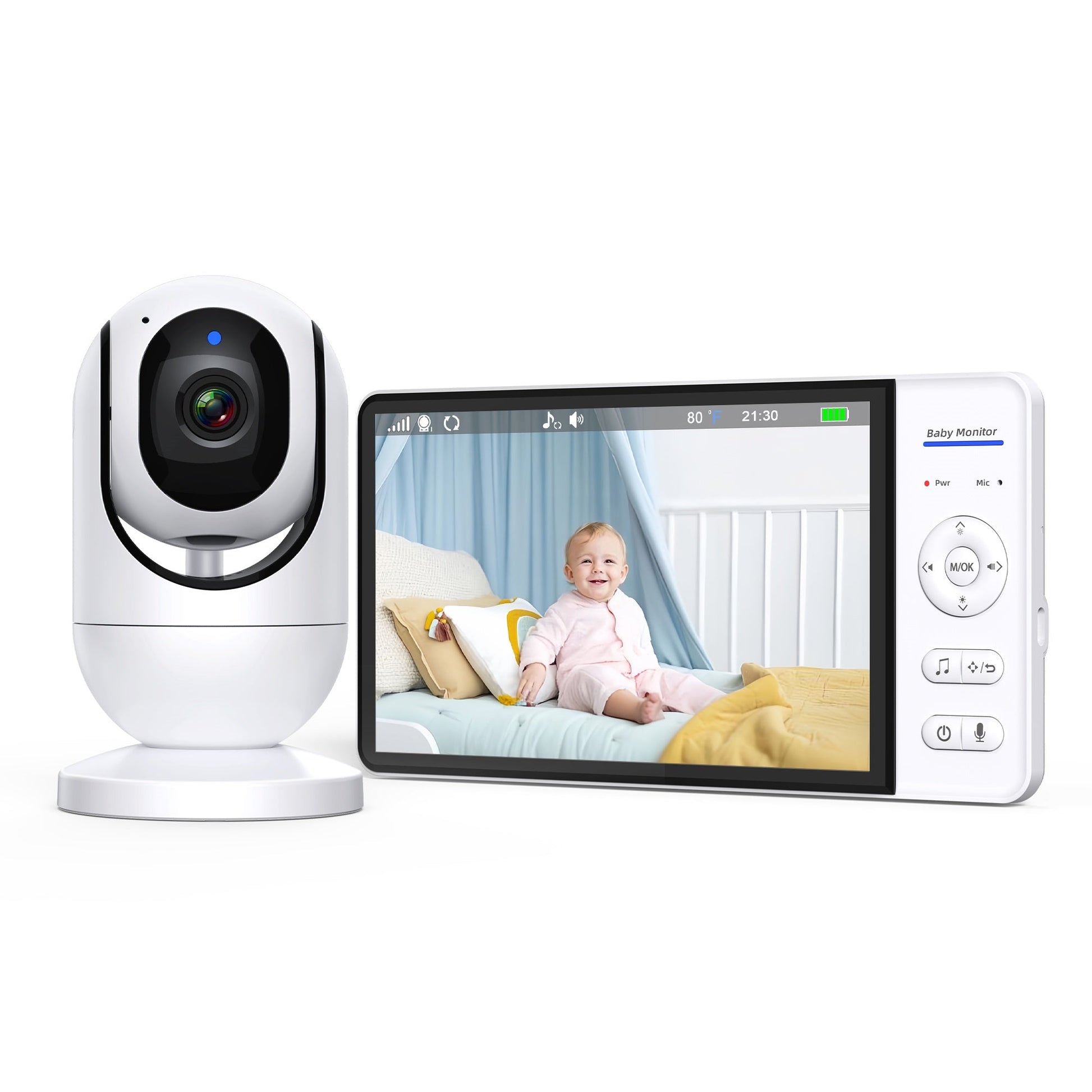 7”LCD HD Pan & Tilt Infrared Night Vision Baby Monitor - image 2