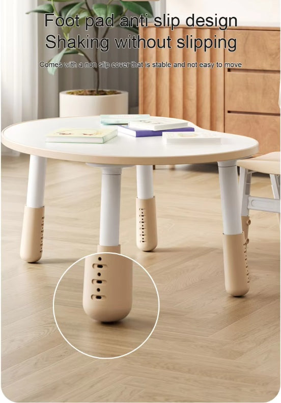 Height Adjustable Peanut Table with 2 Chairs Coffee - image 4