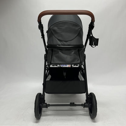 Skyra 2-in-1 Newborn Pram & Bassinet Stroller and Car Seat with Rotating ISOFIX Base (Grey)