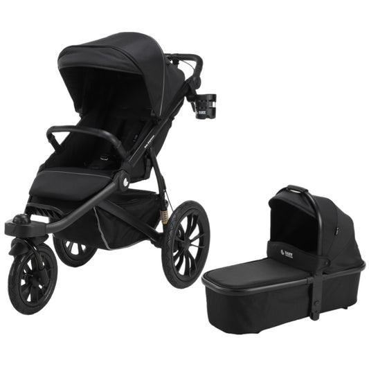 Hill All Terrain Jogging Baby Stroller and Carrycot（Black）