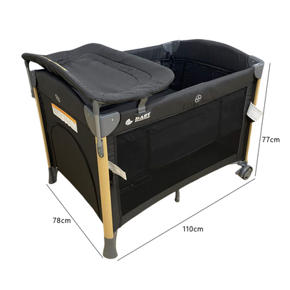 Baby Brightness 4 in 1  Baby Portacot Grey