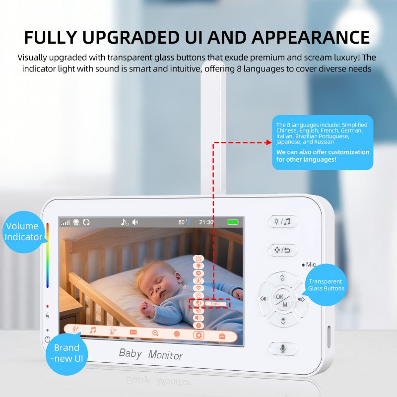 Dual Mode 4.3" Baby Monitor with Night Vision & Motion Detection