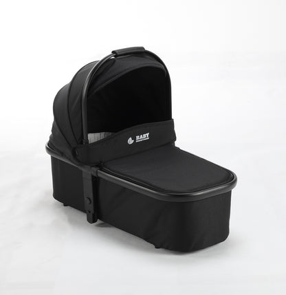 Pre-order Hill All Terrain Jogging Baby Stroller with Carrycot and Reclining Car Seat (Black）