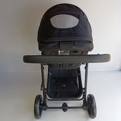 Newborn Pram – Palms 1+ Stroller with Bassinet and Car Seat (Black)