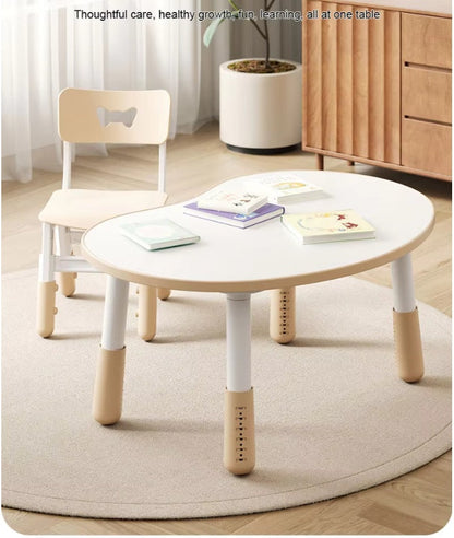 Height Adjustable Peanut Table with 2 Chairs Pink - image 2