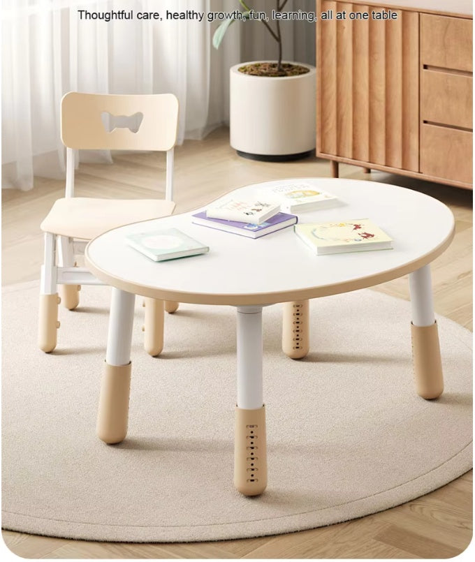 Height Adjustable Peanut Table with 2 Chairs Blue - image 2