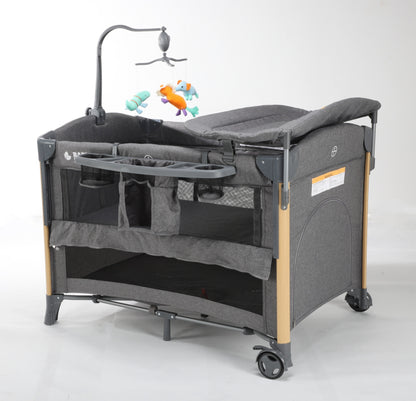 Baby Brightness 4 in 1  Baby Portacot Grey