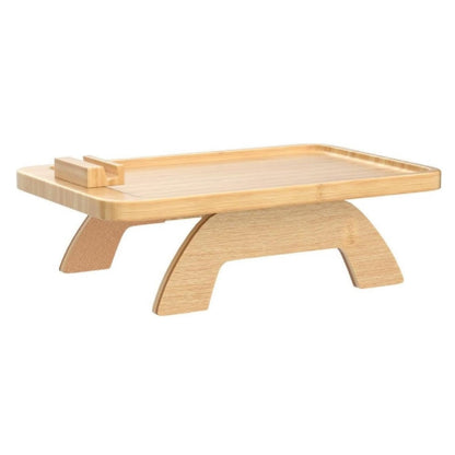 Bamboo Sofa Couch Clip on Side Table Arm Tray