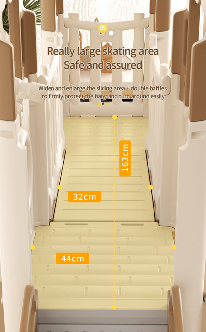 Baby Brightness Kids Slide Playground – Mint Green / White