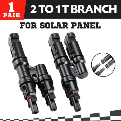 2 To 1 T Branch Cable Connectors Solar Panel PV Connector Male and Female
