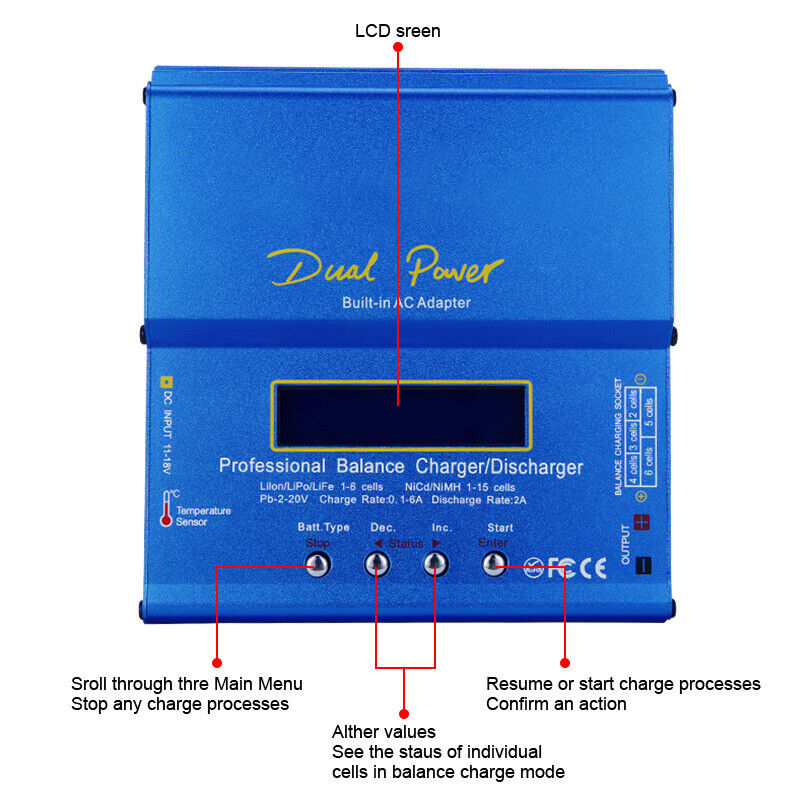 iMax B6AC 80W RC Lipo NiMh Digital Battery Balance Charger