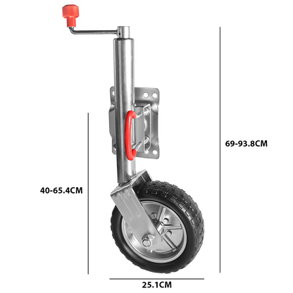 10'' Jockey Wheel 900kg 2000LBS Swing Up Solid Caravan Trailer Boat Heavy Duty