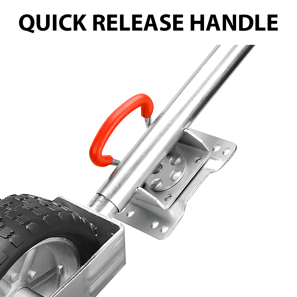 10'' Jockey Wheel 900kg 2000LBS Swing Up Solid Caravan Trailer Boat Heavy Duty