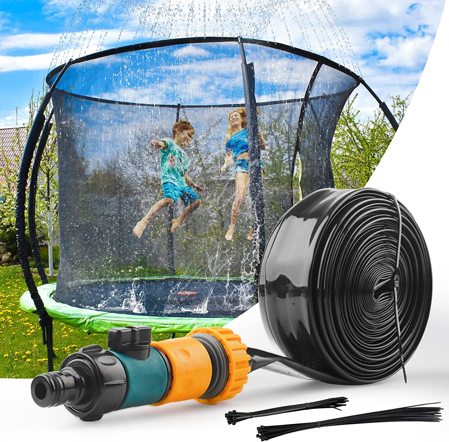 15M Trampoline Water Sprinklers Sprayer Outdoor Water Park - salelink.co.nz
