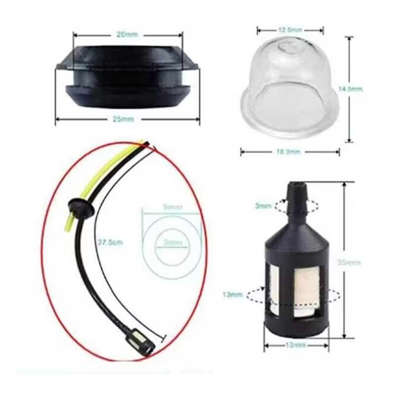 2 Set Whipper Snipper Line Trimmer Cutter Fuel Line Filter Hose Pipe Tank Kit - salelink.co.nz