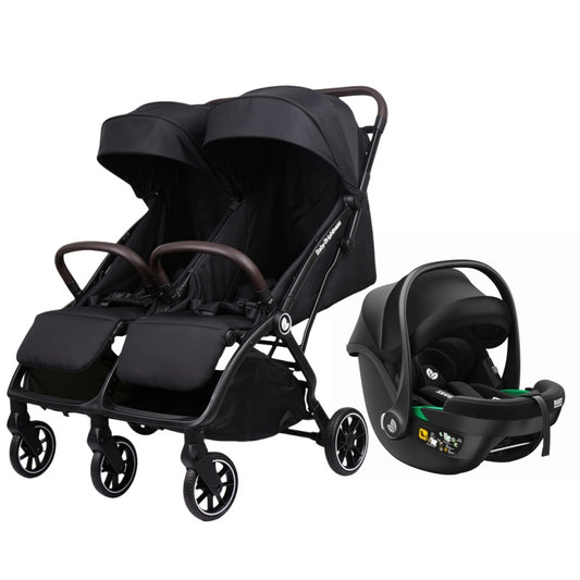 Double Pram – FlexGo Duo with Infant Capsule (Black)