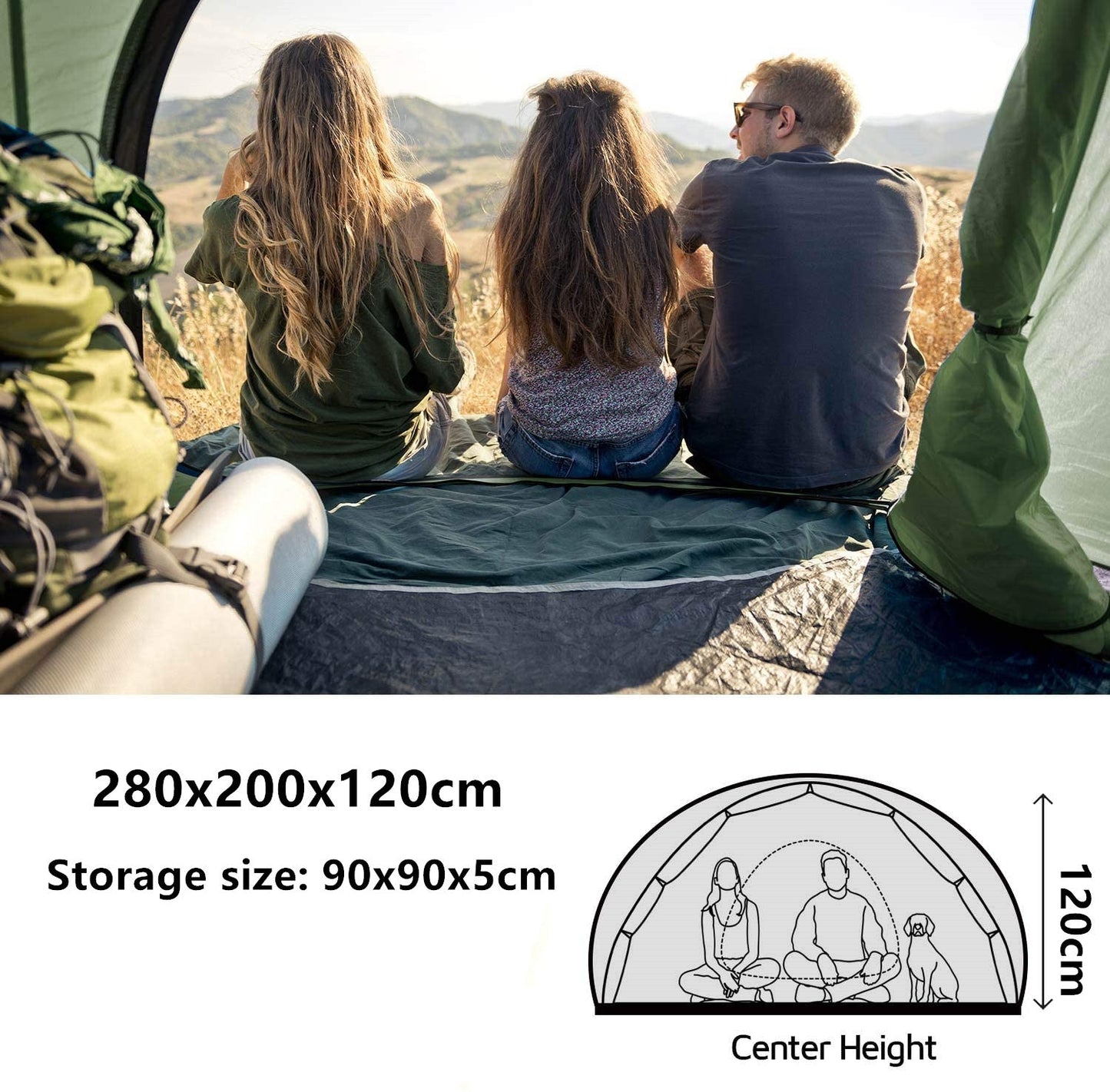 2-3 Person Pop Up Camping Tent