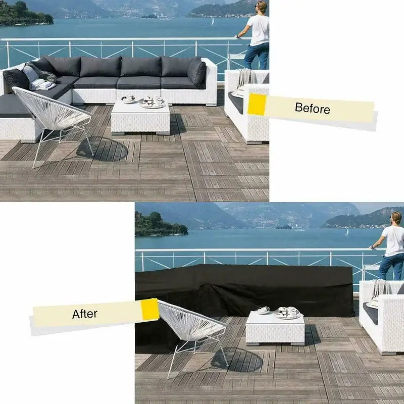 Shape Waterproof Rattan Sofa Cover (available in different sizes)