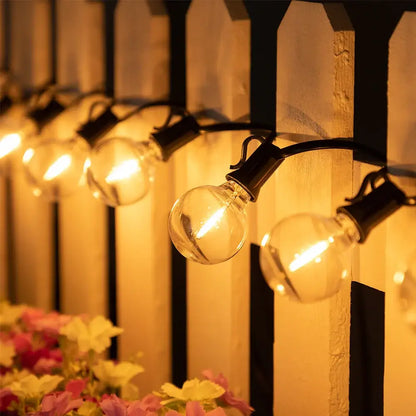 Shatterproof Solar String Lights G40 (Waterproof) with USB & Remote Control