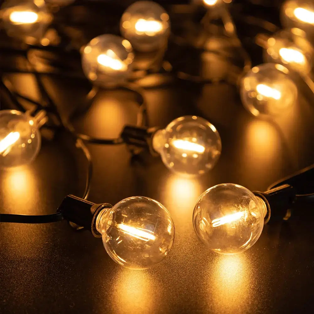 Shatterproof Solar String Lights G40 (Waterproof) with USB & Remote Control