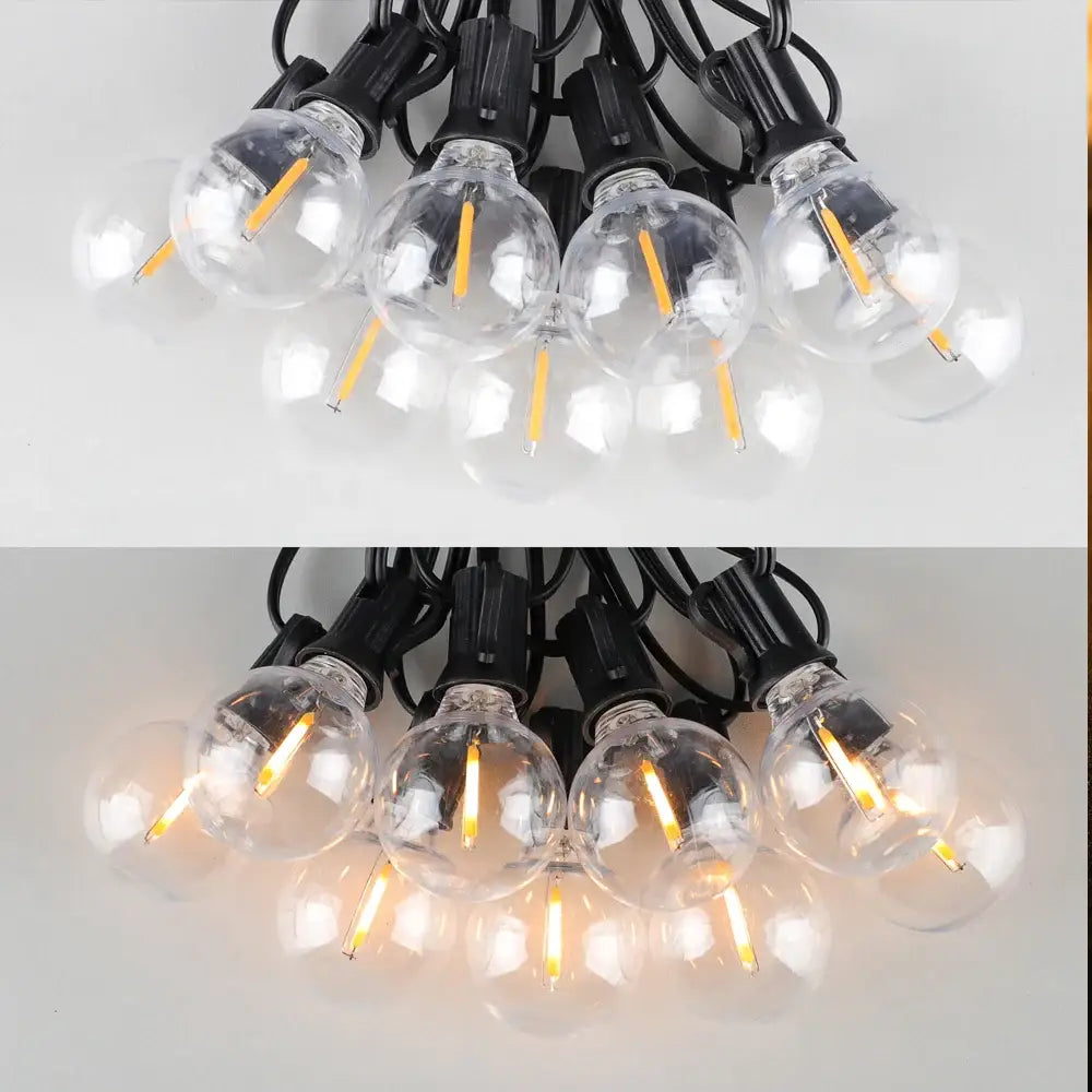 Shatterproof Solar String Lights G40 (Waterproof) with USB & Remote Control