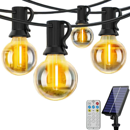Shatterproof Solar String Lights G40 (Waterproof) with USB & Remote Control
