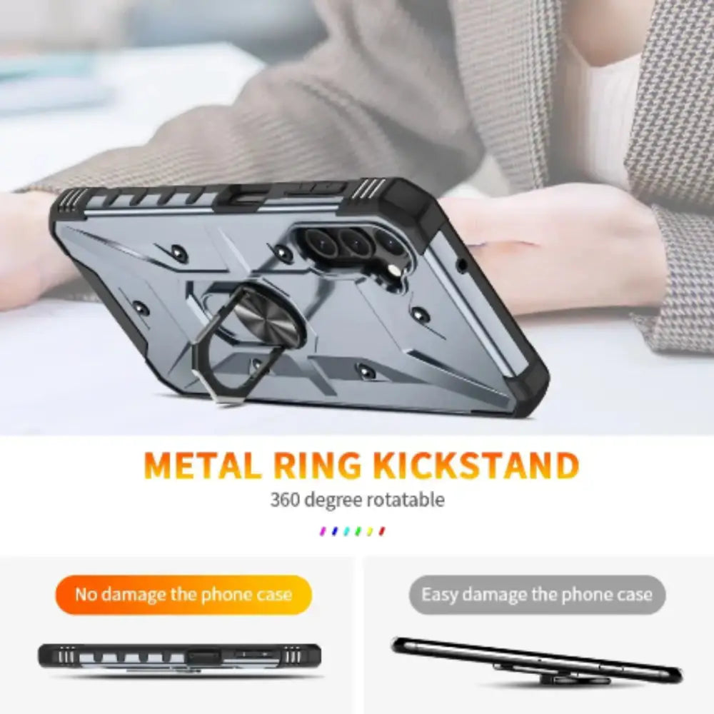 Shockproof Armor Case for Samsung Galaxy A & S Series (Gray)