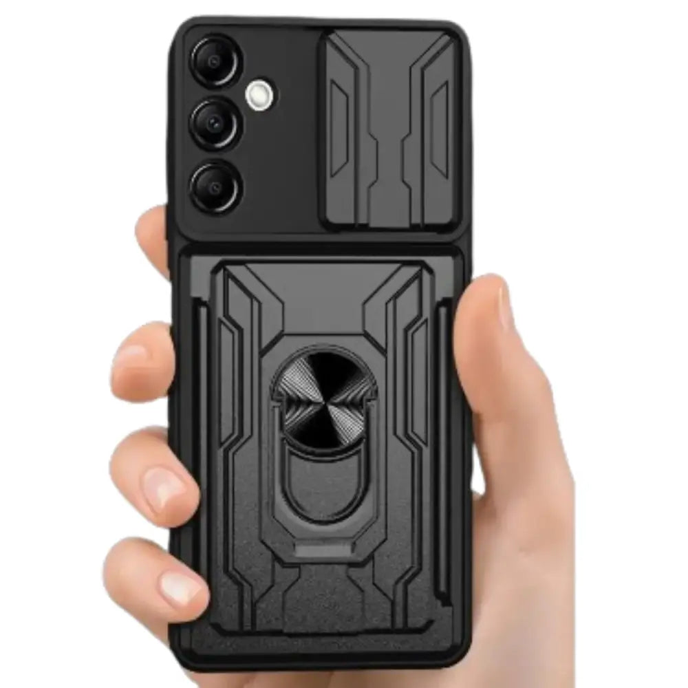 Shockproof Card Slot Case for Samsung Galaxy Note & S Series (Black)