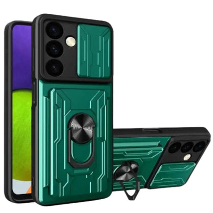 Shockproof Card Slot Case for Samsung Galaxy Note & S Series (Green)