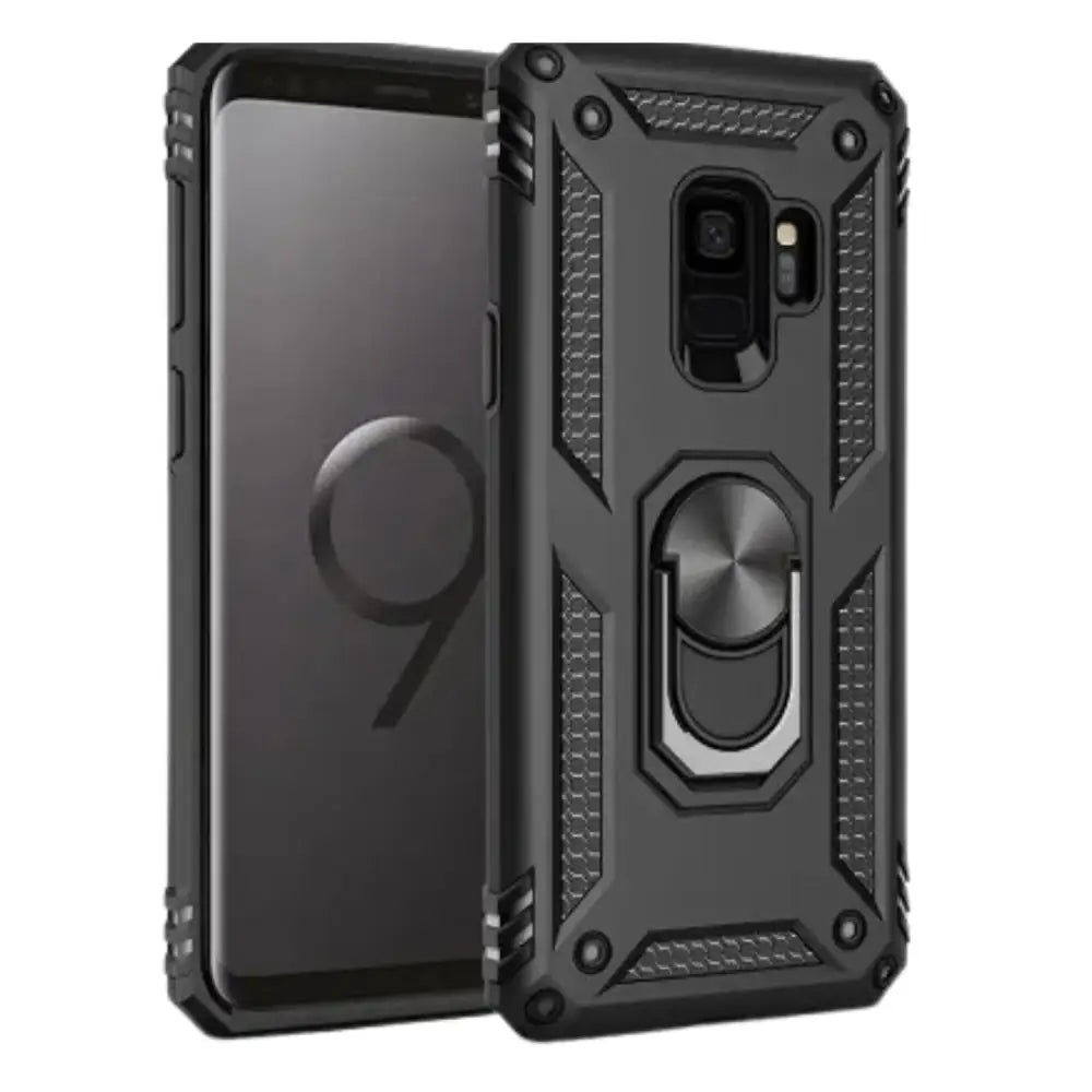 Shockproof Ring Holder Case for Samsung Galaxy Series (Black)