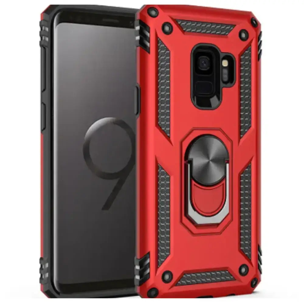 Shockproof Ring Holder Case for Samsung Galaxy Series (Red)